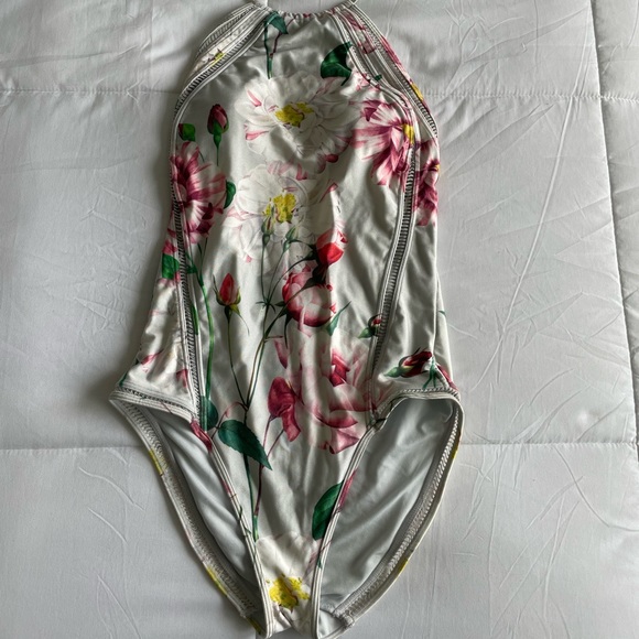 Ted Baker Iguaza Print One Piece Halter Swimsuit - Picture 3 of 5